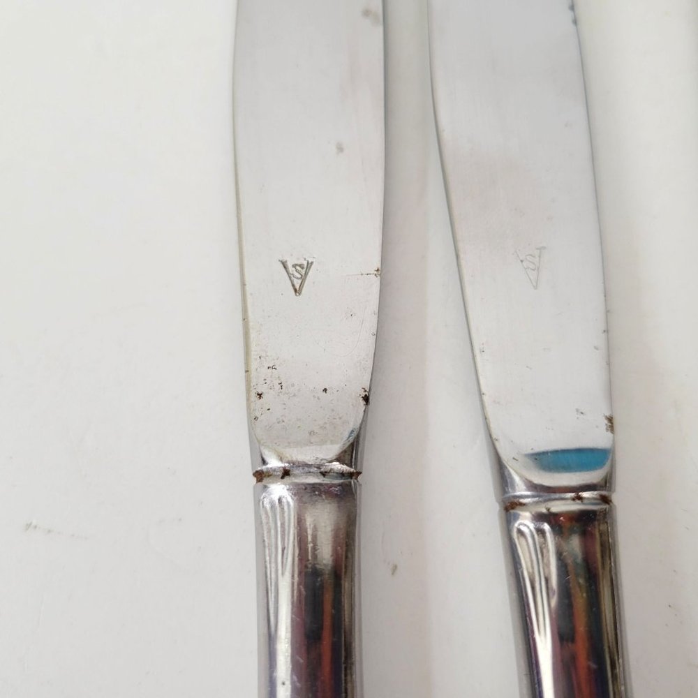 Vintage Stainless Knives with Faux Bamboo Handles Set of Six Boxed - Picture 6 of 9